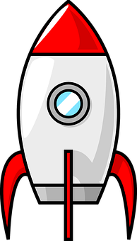 Cartoon Rocket Clipart PNG with transparent background