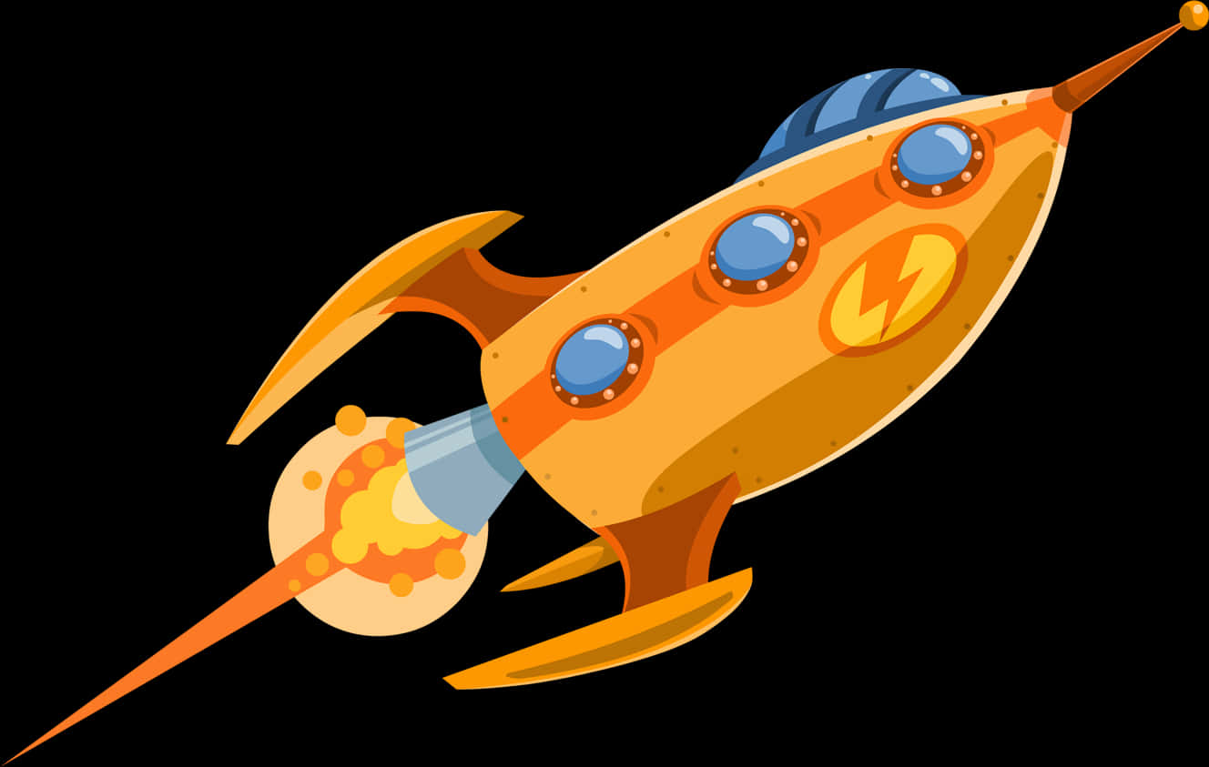 Cartoon Rocket Illustration