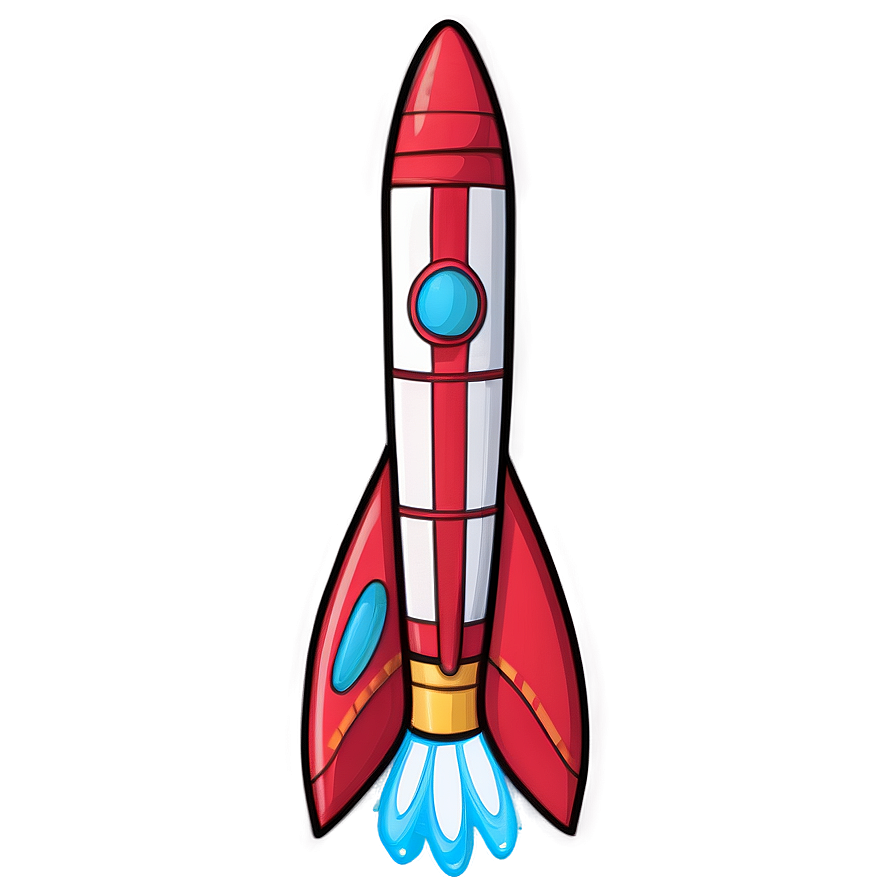 Cartoon Rocket Sticker Png 38