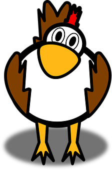 Cartoon Rooster Illustration PNG with transparent background