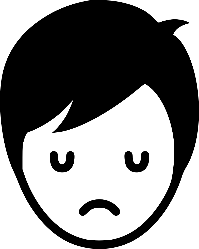Transparent Sadness Clipart - Sad Boy Face Png, Png Download PNG with transparent background