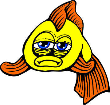 Cartoon Sad Fish Expression