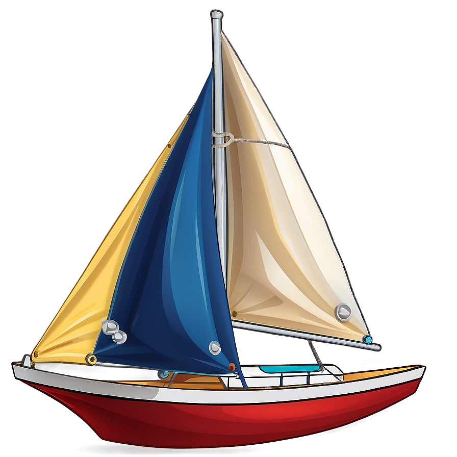 Cartoon Sailboat for Kids PNG tqe11 PNG image with a transparent background, free high-resolution download