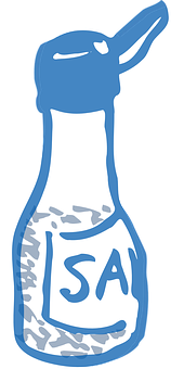 Cartoon Salt Shaker Graphic PNG with transparent background