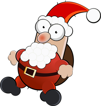 Cartoon Santa Claus Graphic PNG with transparent background