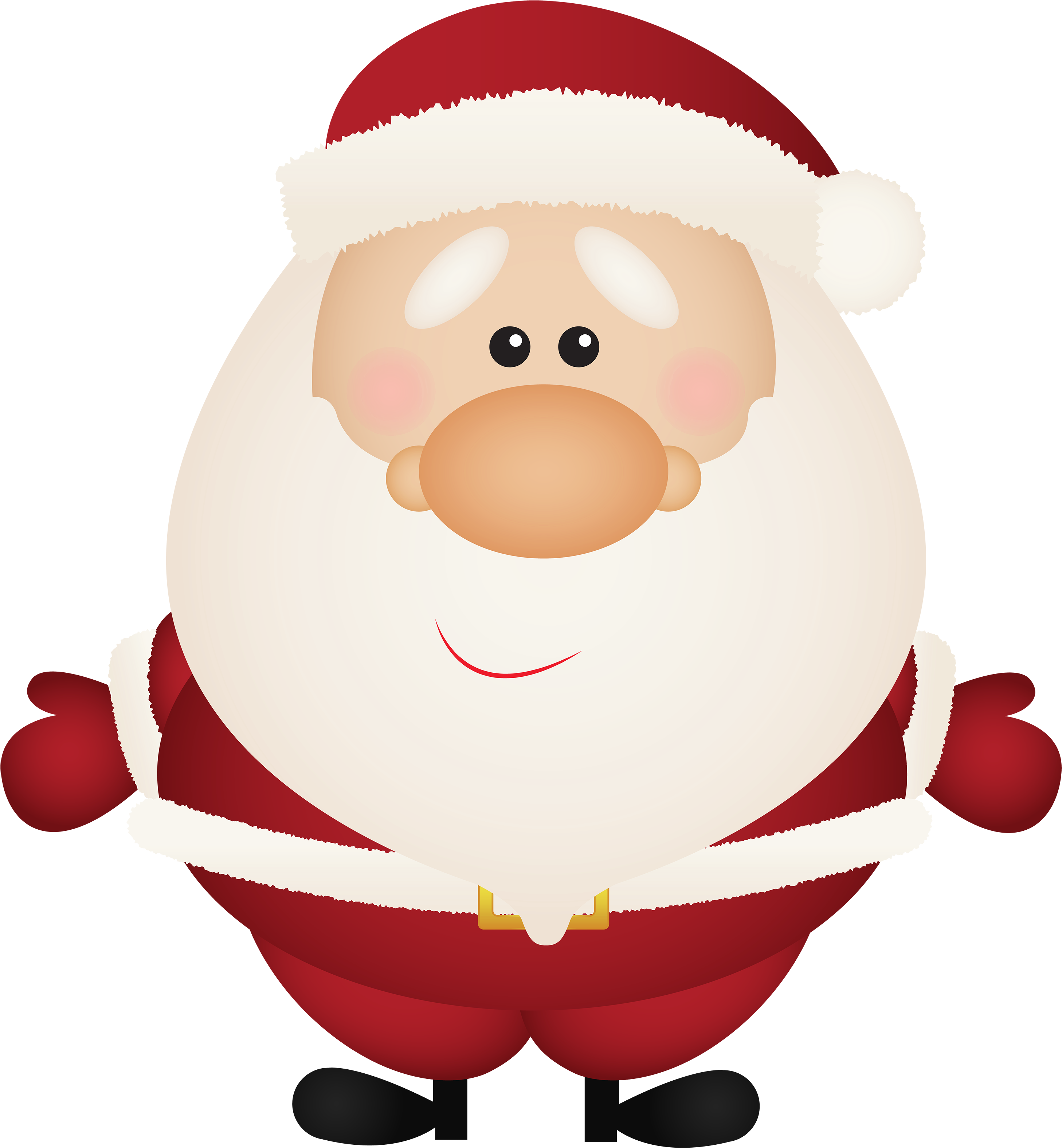 Cartoon Santa Claus Smiling