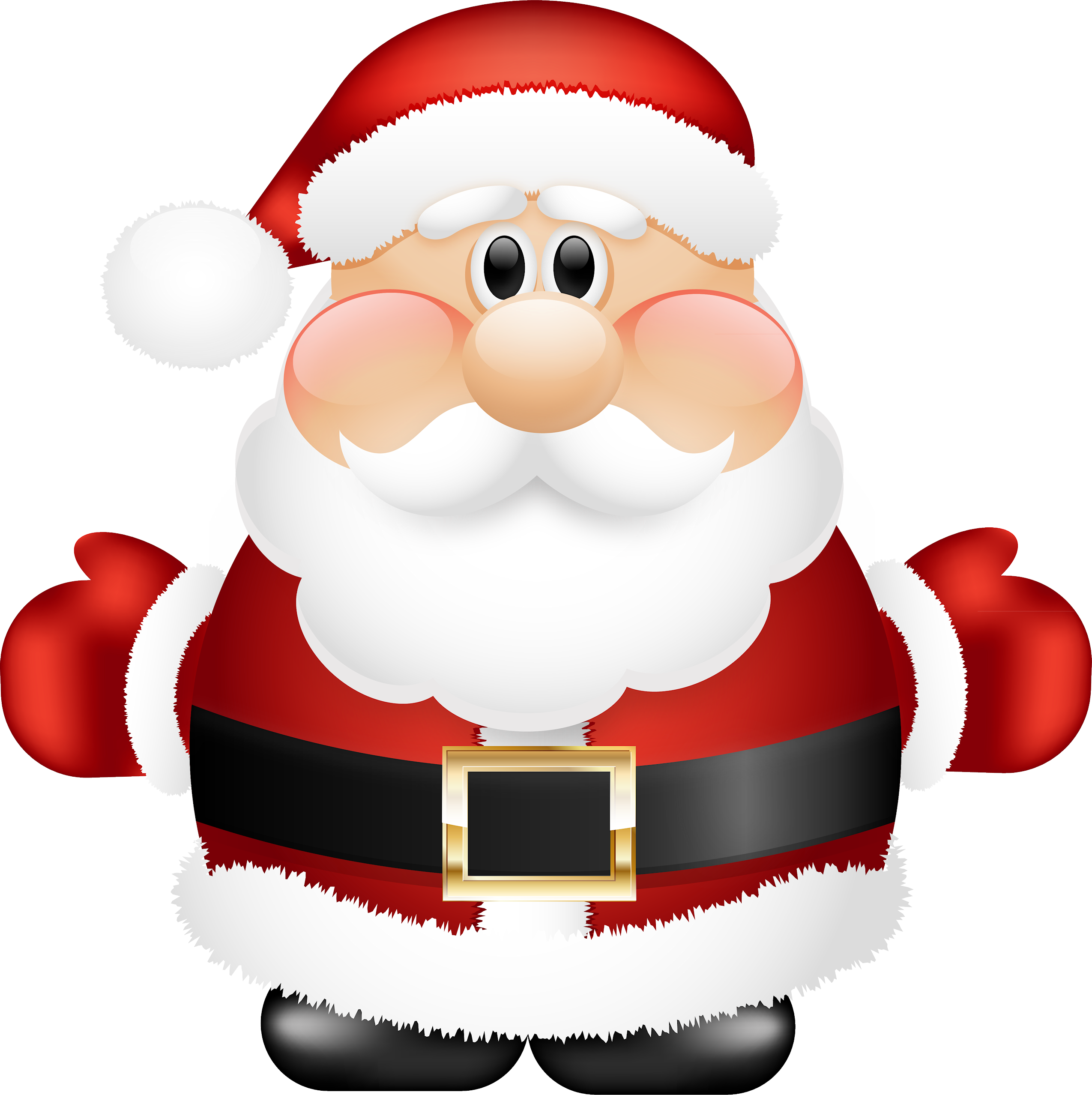Cartoon Santa Claus Smiling PNG with transparent background