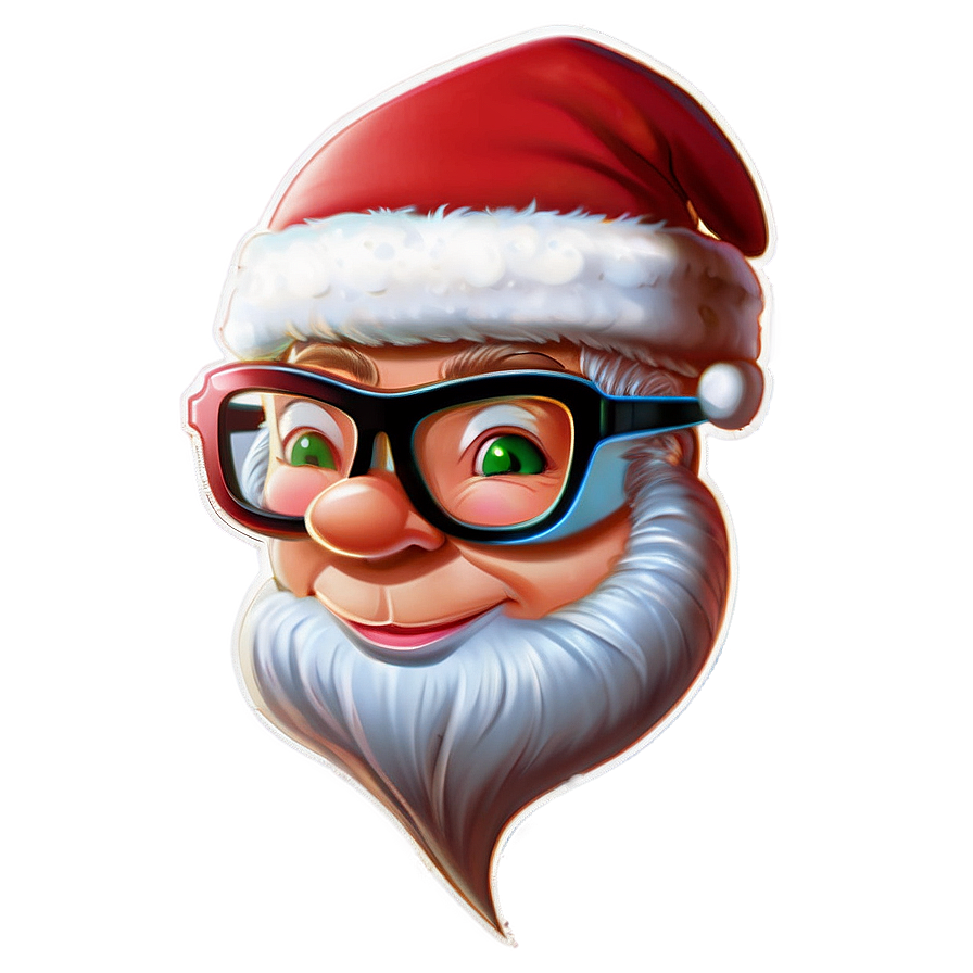 Cartoon Santa Glasses Png 31