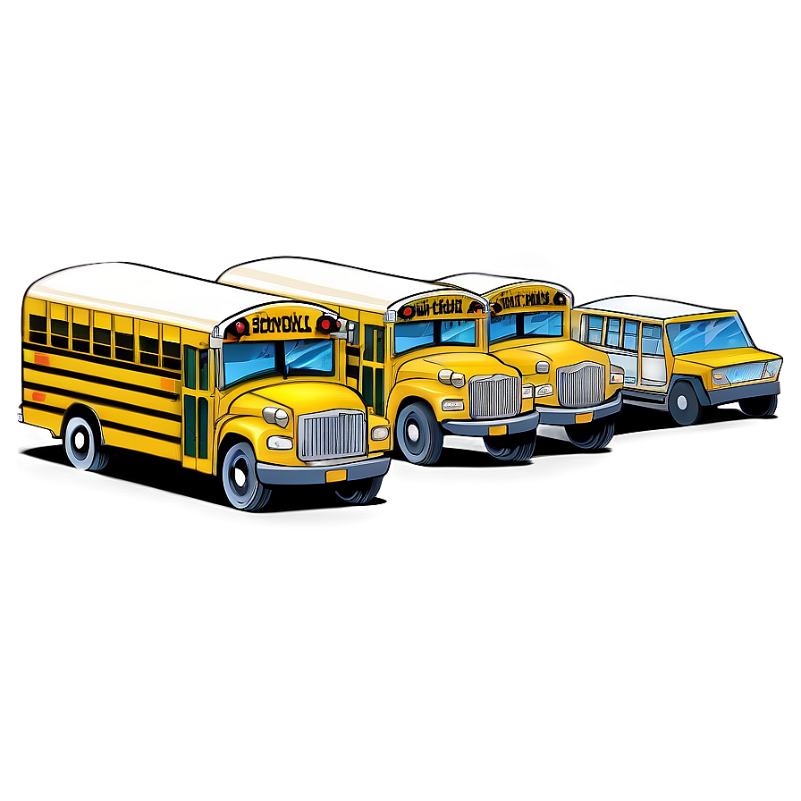 Cartoon School Bus Illustration PNG 49 PNG image with a transparent background, free high-resolution download
