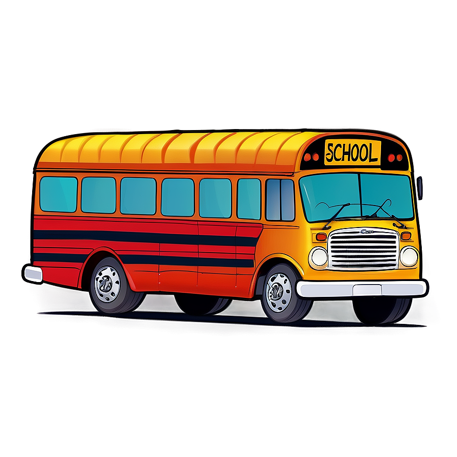 Cartoon School Trip Bus Png Lrx