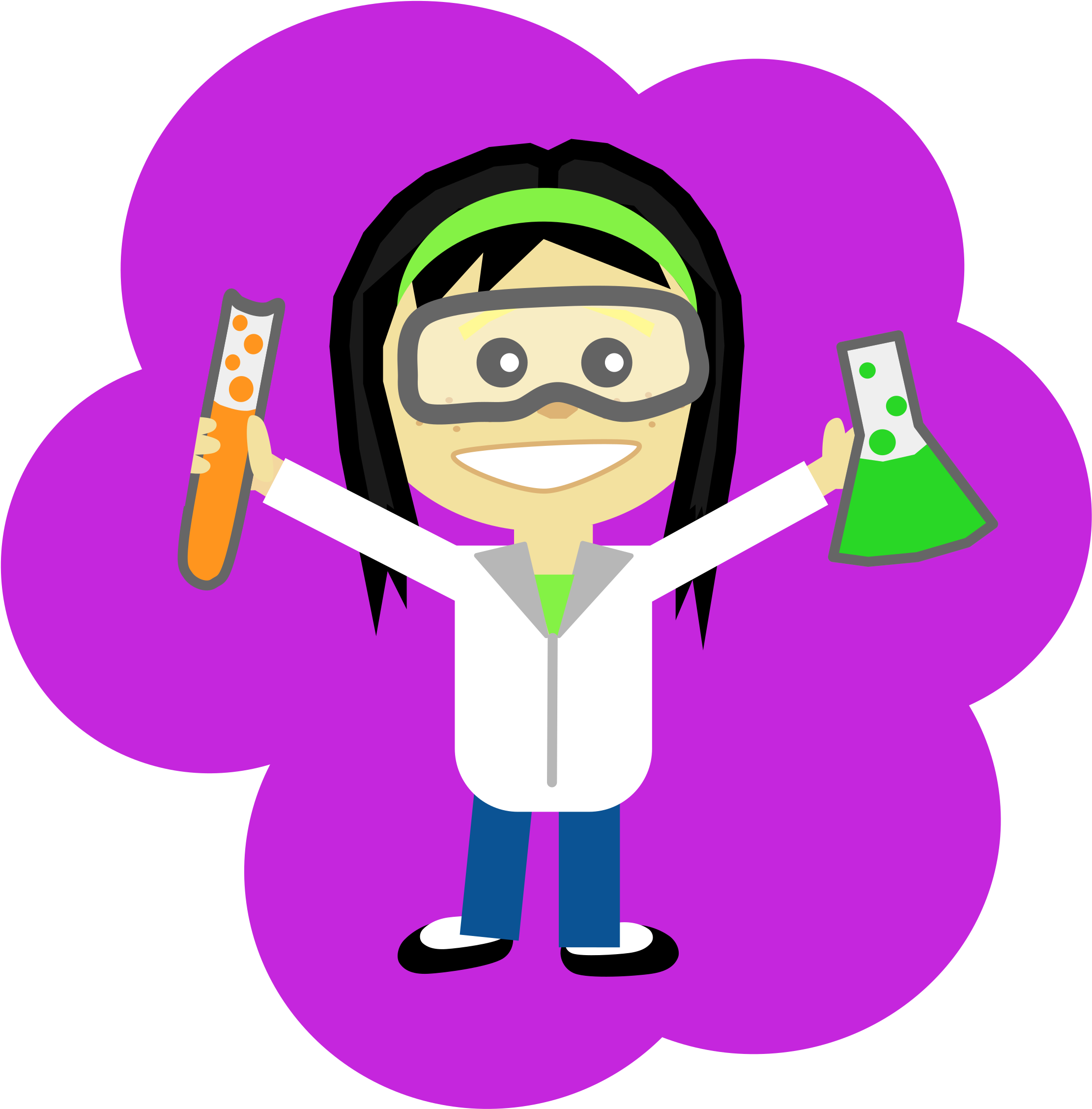 With Black Hair Clip Arts - Lab Safety Goggles Clipart, HD Png Download PNG with transparent background