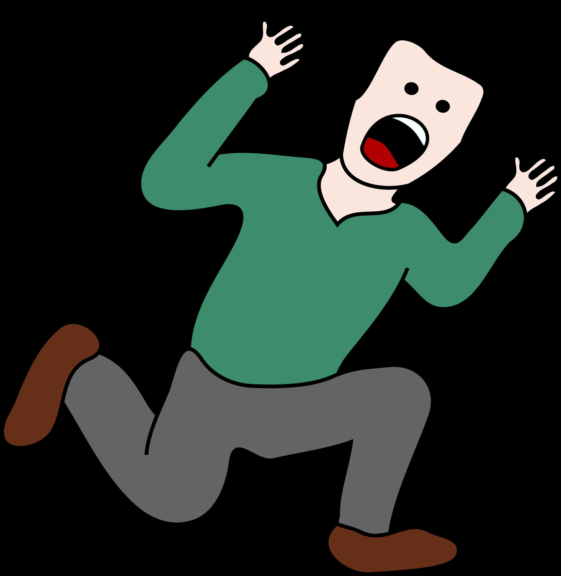 Scared Person Screaming PNG with transparent background