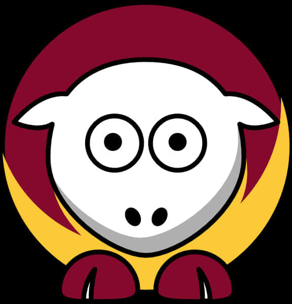 Cartoon Sheep Chiefs Logo Parody