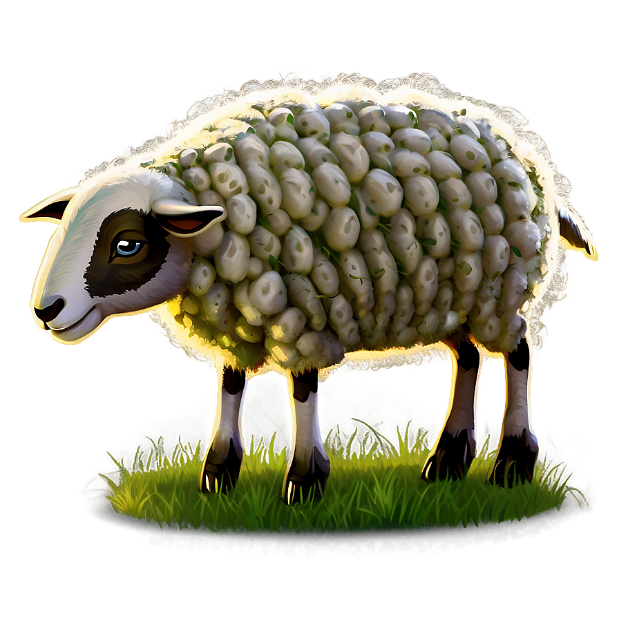 Cartoon Sheep Eating Grass Png 44