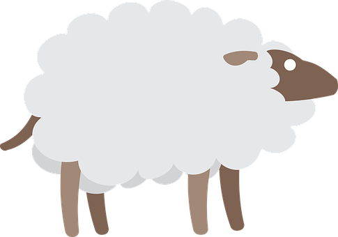 Cartoon Sheep Illustration PNG with transparent background