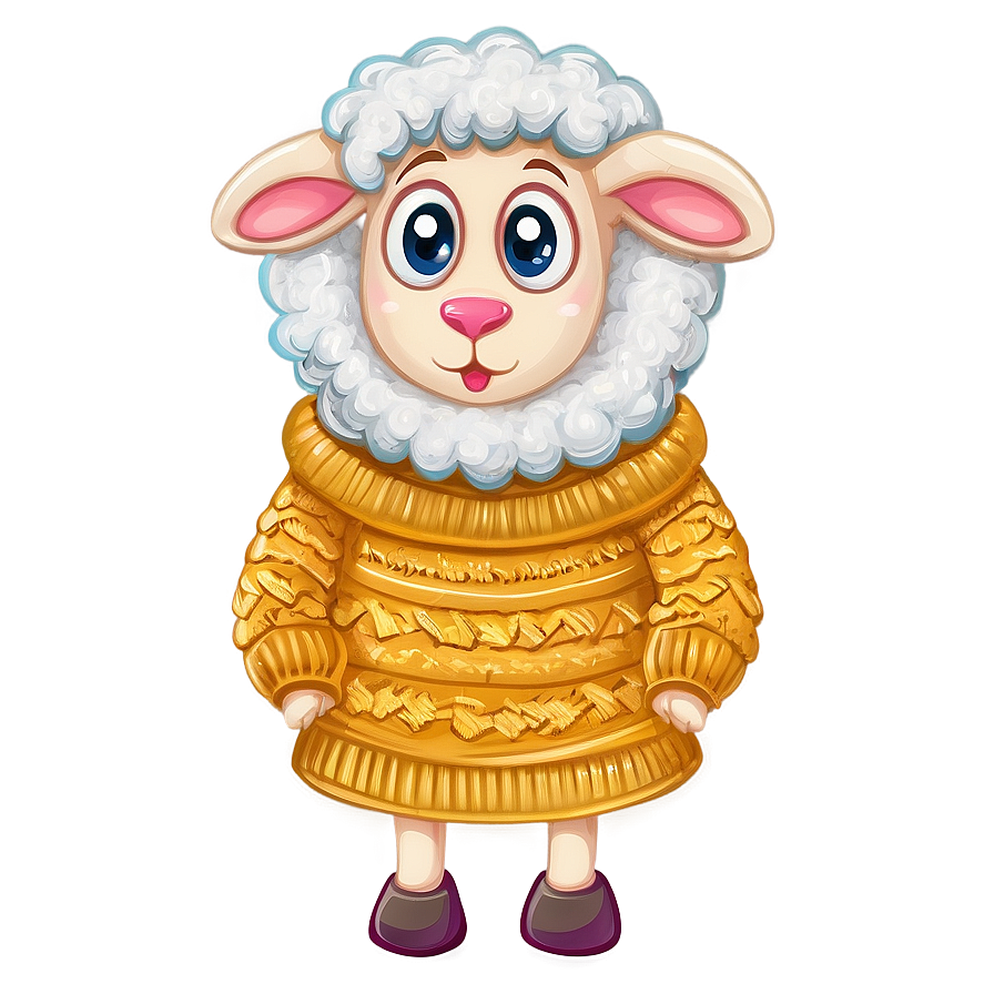 Cartoon Sheep In Sweater Png 68