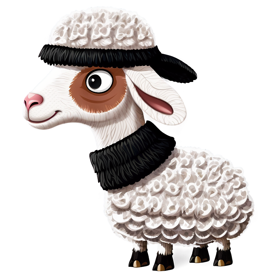 Cartoon Sheep With Hat Png 24