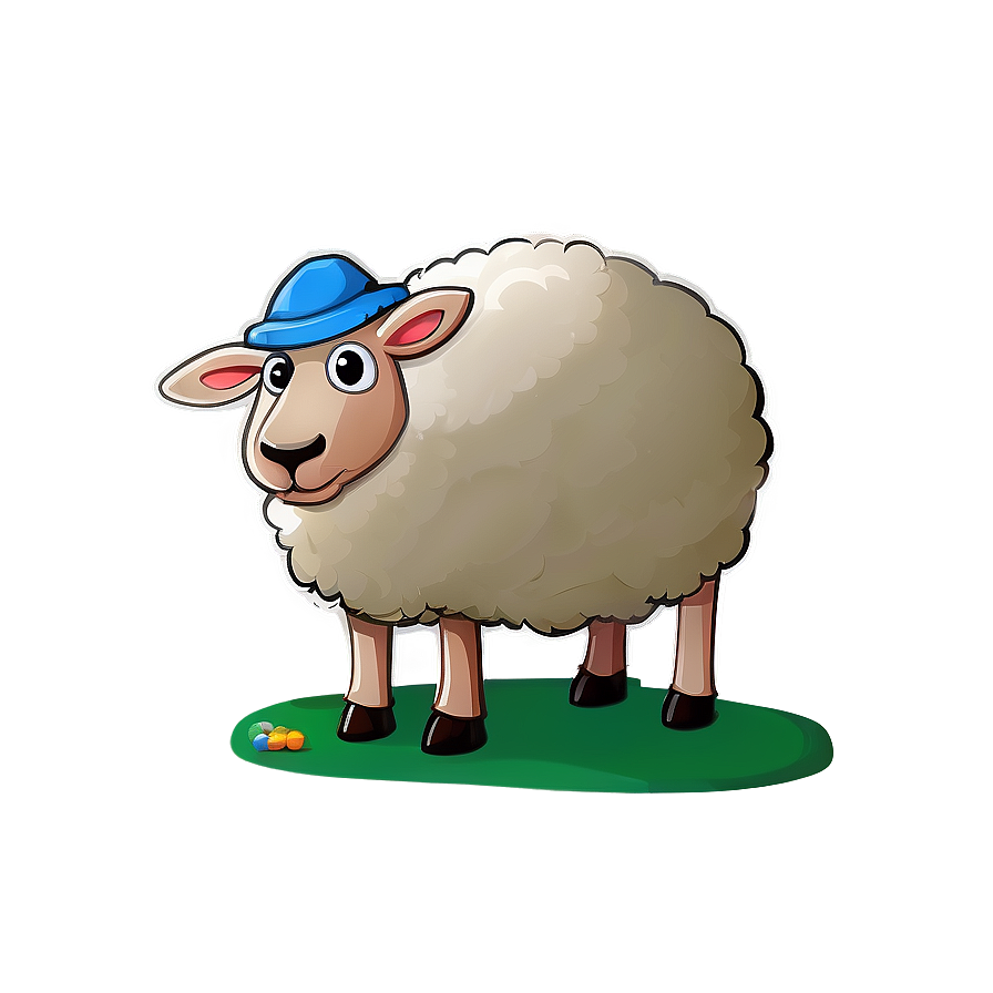 Cartoon Sheep With Hat Png Qik