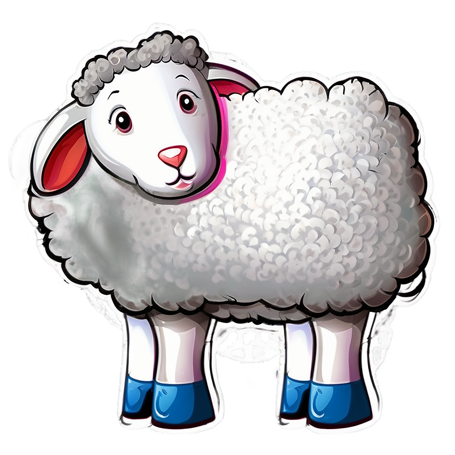 Cartoon Sheep With Heart Png Kvo