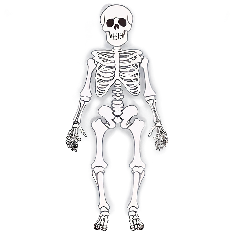 Cartoon Skeleton With Flowers Png 06262024