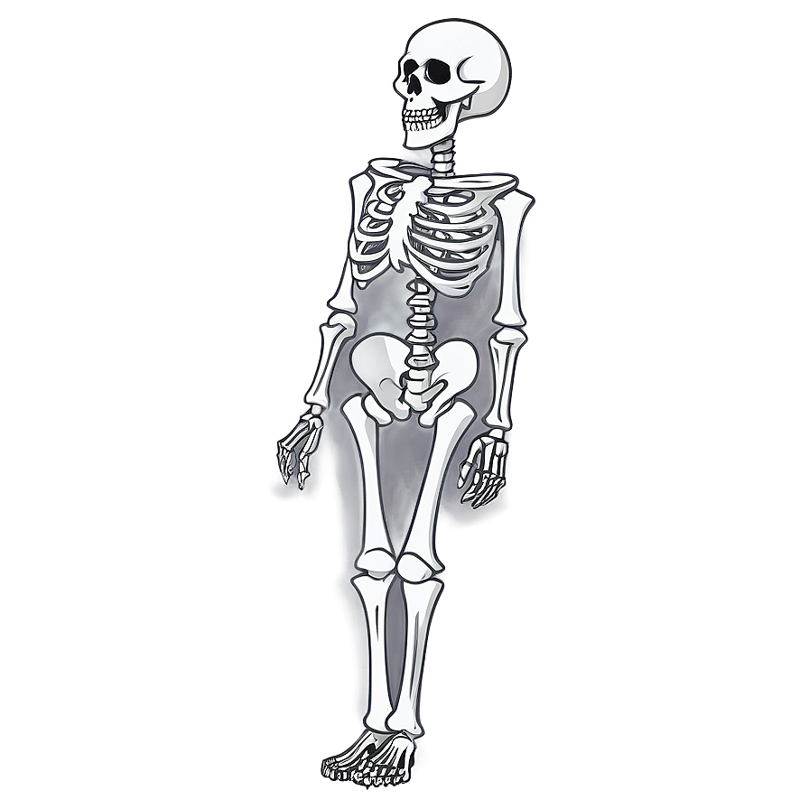 Cartoon Skeleton With Flowers Png Twy