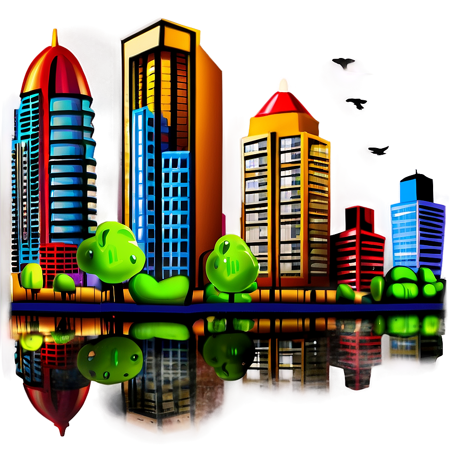 Cartoon Skyscrapers Png Kyc35