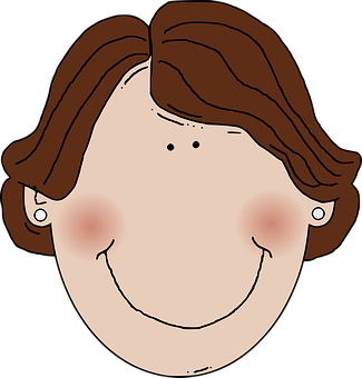 Cartoon Smile Portrait PNG with transparent background