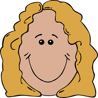 Cartoon Smiling Face Illustration PNG with transparent background