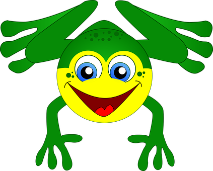 Cartoon Smiling Frog Illustration