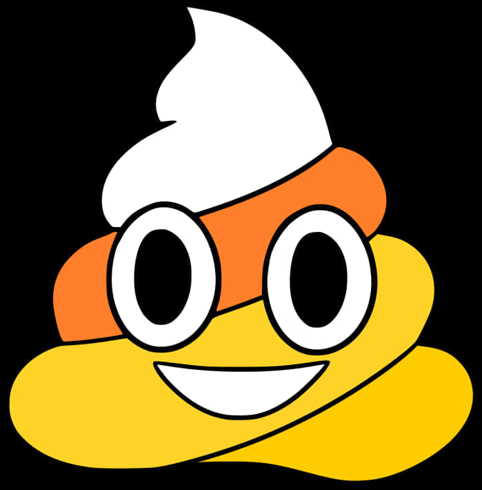 Candy Corn Poop Emoji Svg - Cute Emoji Coloring Pages PNG image with a transparent background, free high-resolution download