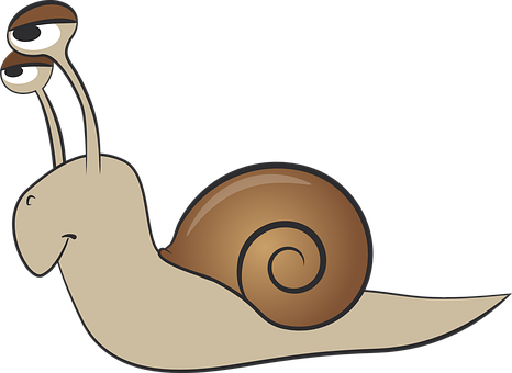 Cartoon Smiling Snail PNG image with a transparent background, free high-resolution download