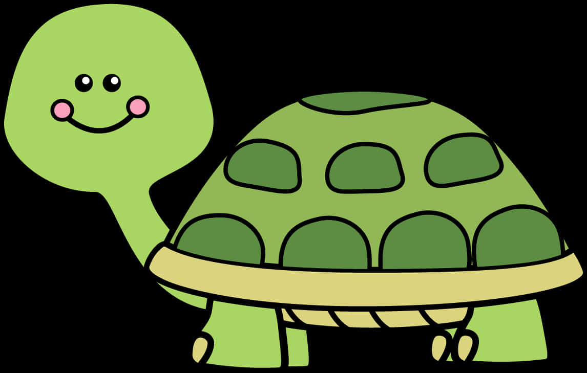 Cartoon Smiling Turtle