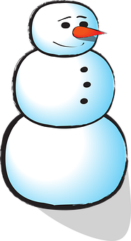 Cartoon Snowman Illustration PNG with transparent background