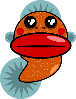 Cartoon Sock Monkey Vector PNG with transparent background