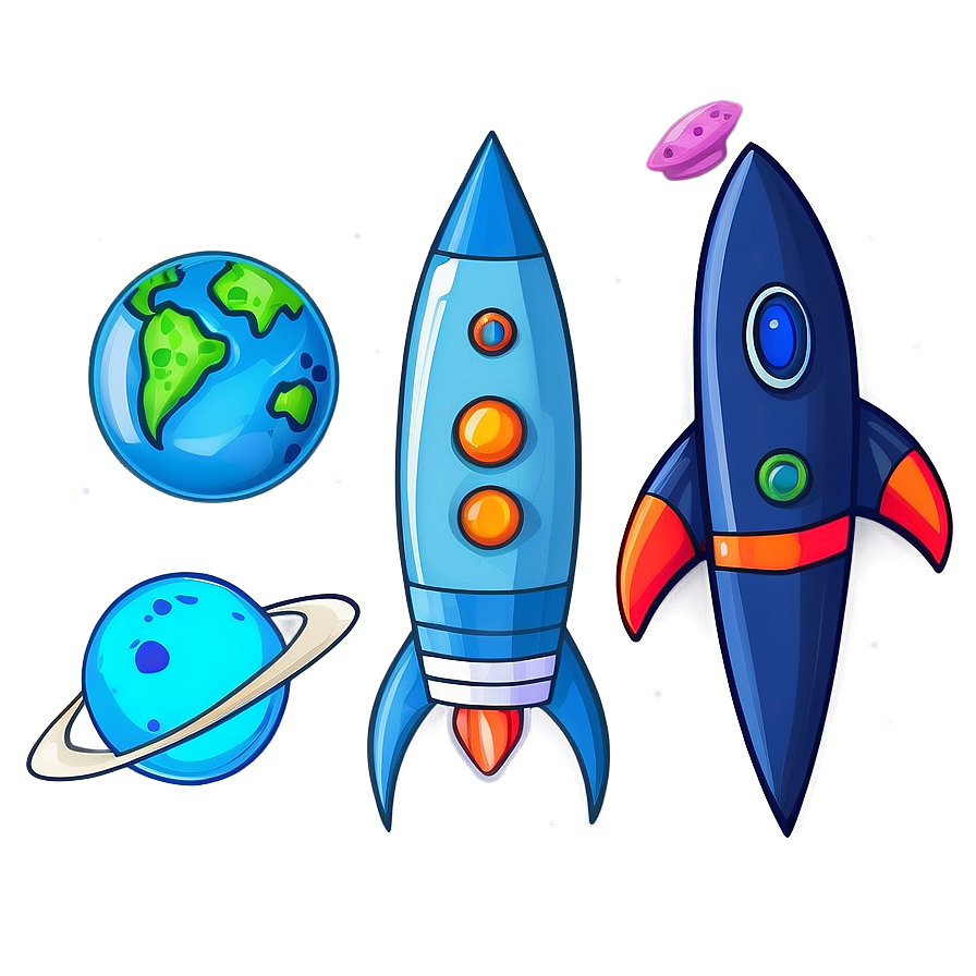 Cartoon Space Elements Png 28