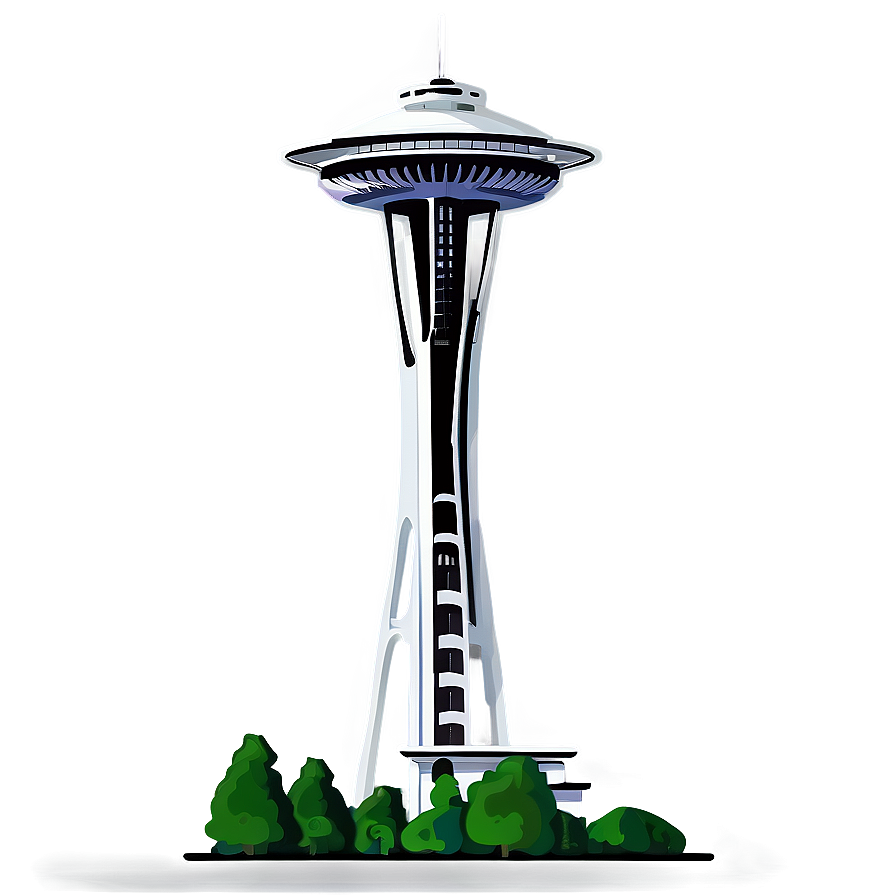 Cartoon Space Needle Png Enk