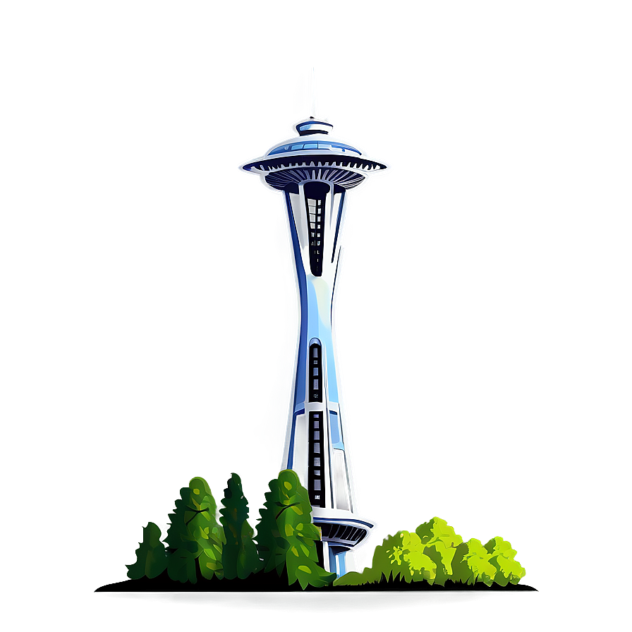 Cartoon Space Needle Png Jey84