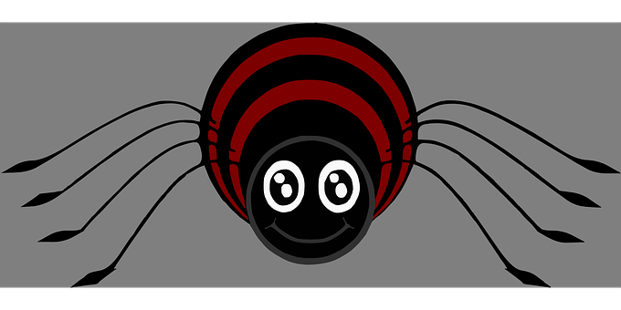 Cartoon Spider Graphic PNG with transparent background