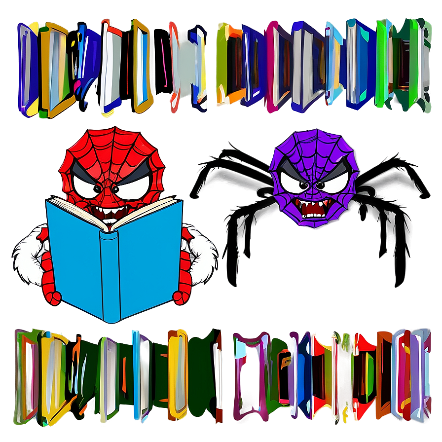 Cartoon Spider With Book Png 86