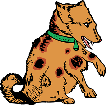 Cartoon Spotted Dog Illustration