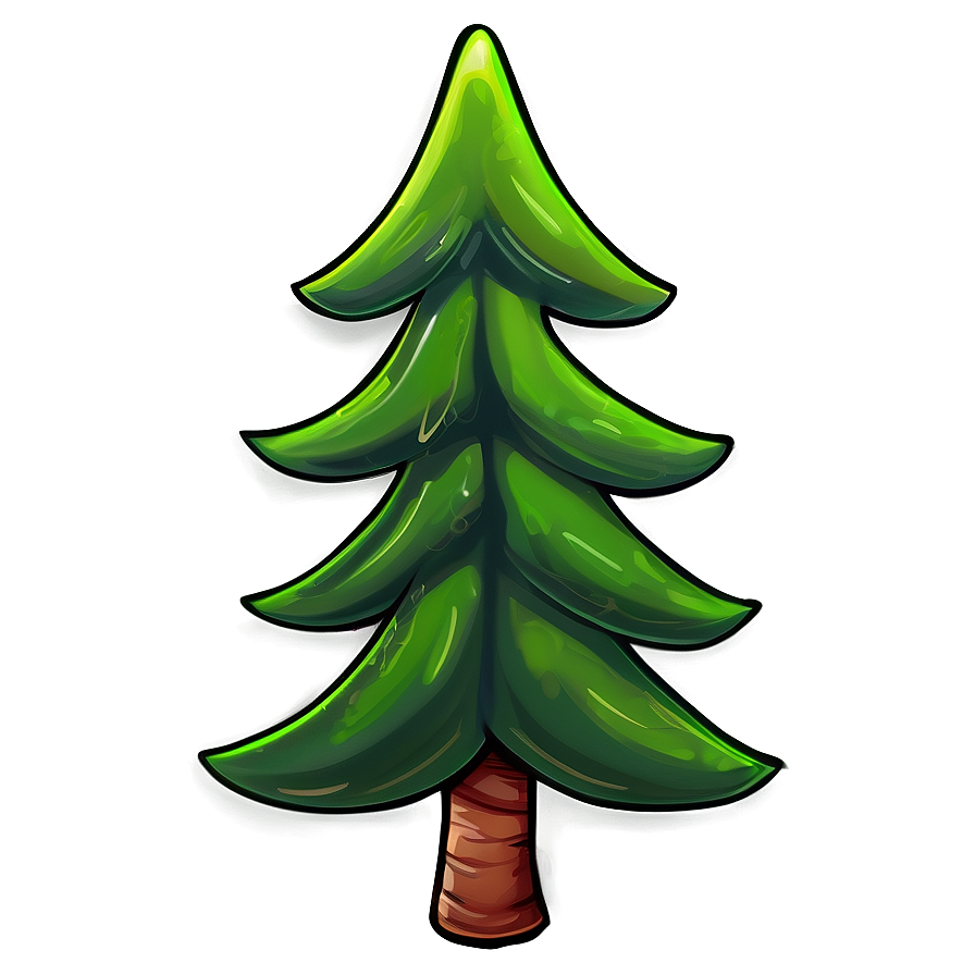 Cartoon Spruce Tree Character Png Ovo