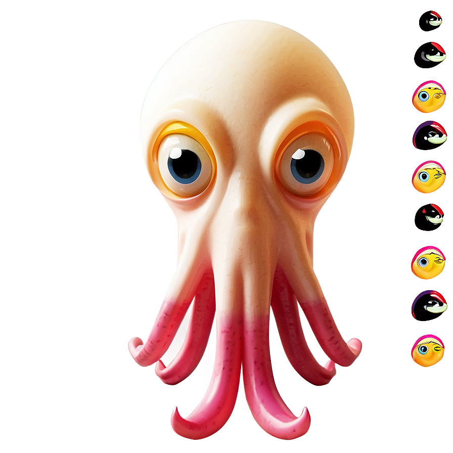 Cartoon Squid Character PNG 47 PNG image with a transparent background, free high-resolution download