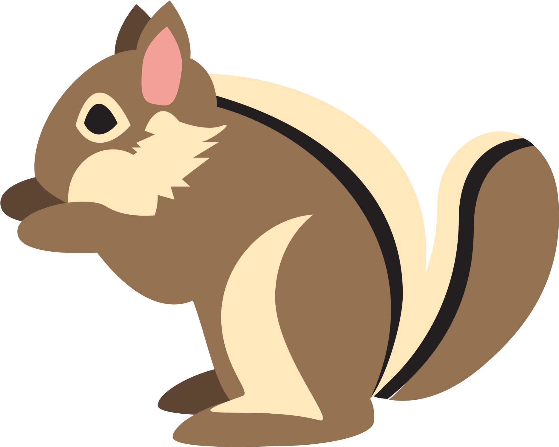 Cartoon_ Squirrel_ Side_ View.png PNG with transparent background