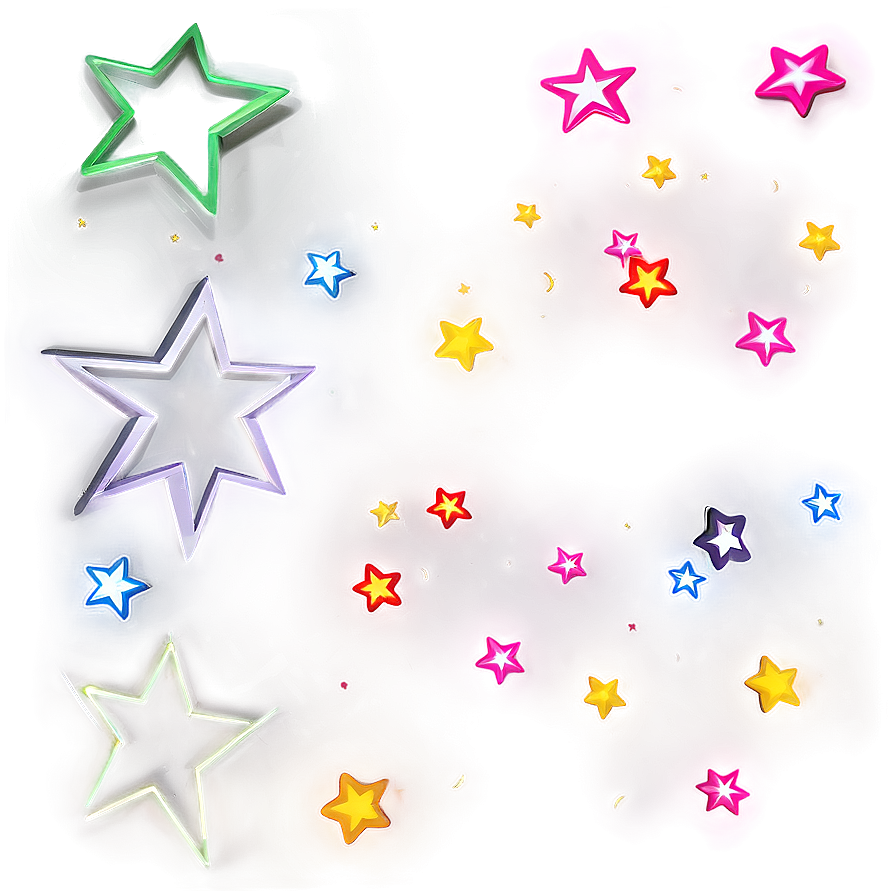 Cartoon Star Print Png Jhg1