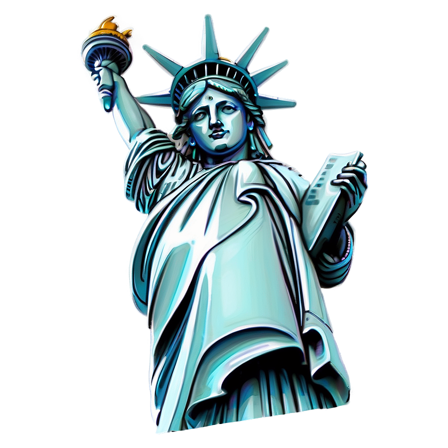 Cartoon Statue Of Liberty Drawing Png Hvv33