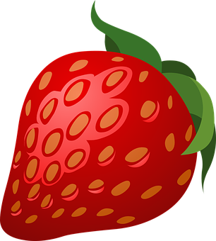 Cartoon Strawberry Graphic PNG with transparent background