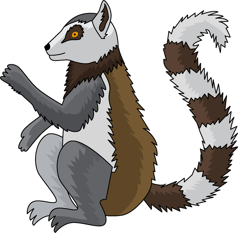 Cartoon Striped Squirrel Illustration