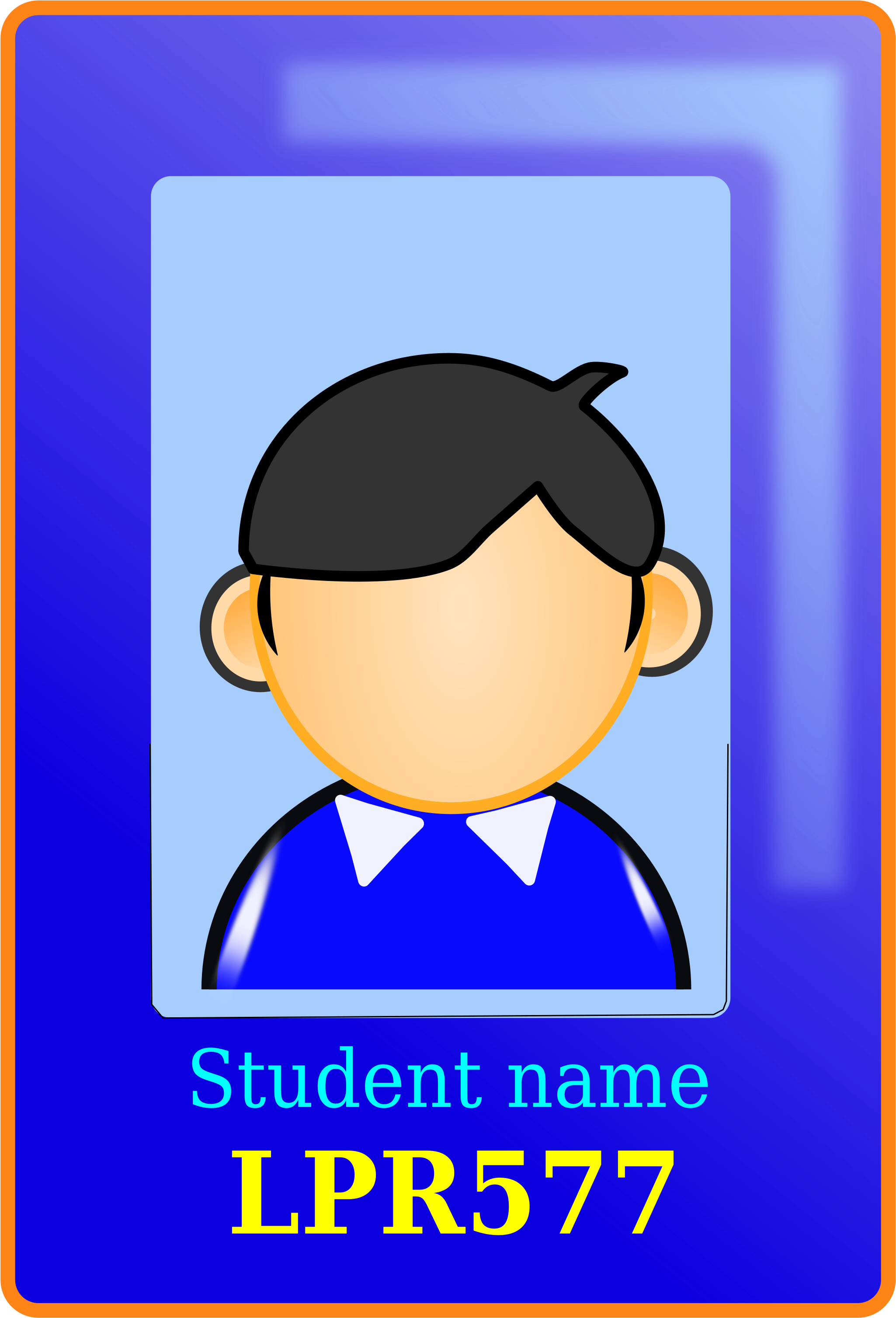 Cartoon Student I D Card Template