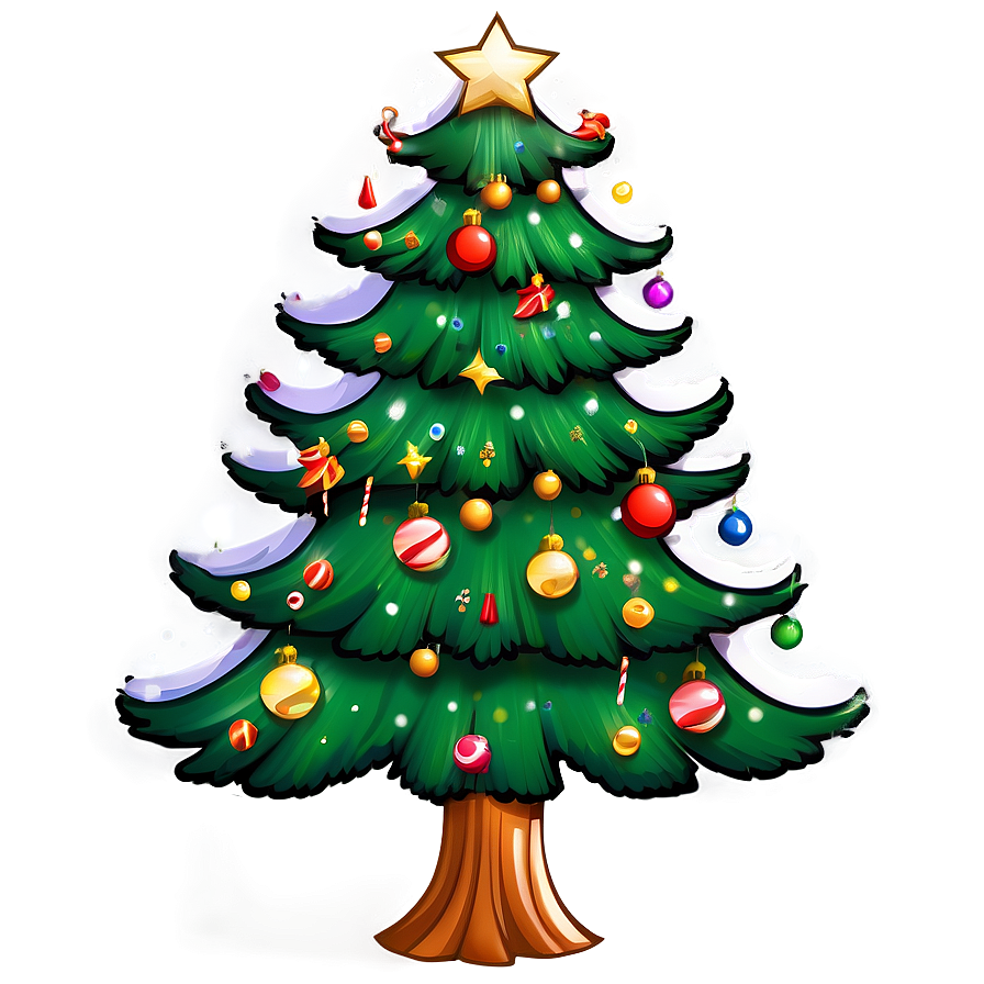 Cartoon Style Arbol De Navidad Png Rpt25