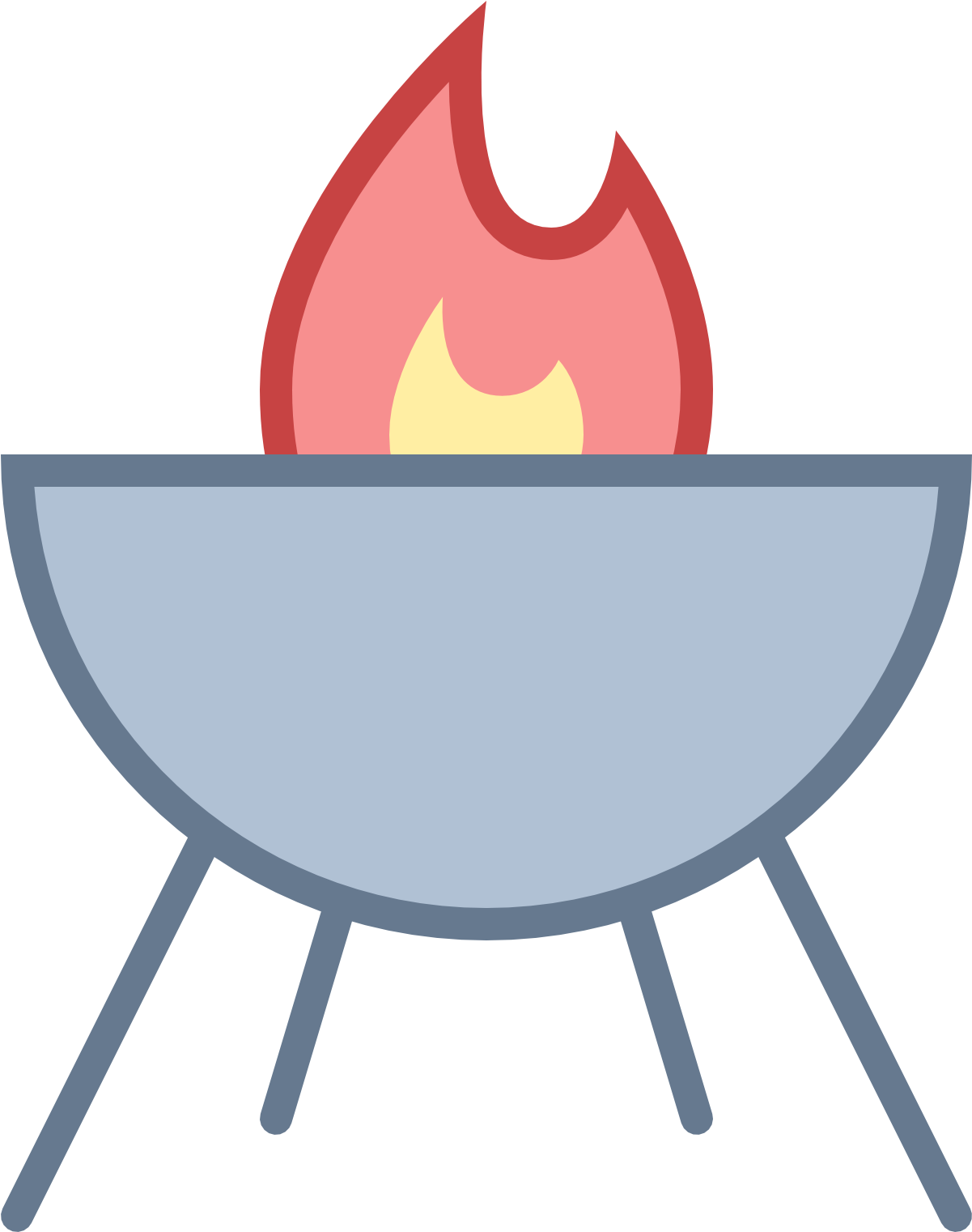 Cartoon Style Barbecue Grill Icon